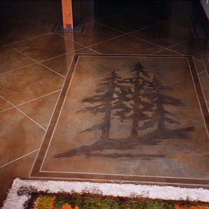 Polished Concrete Floor — Karpiak Residence Sun Peaks